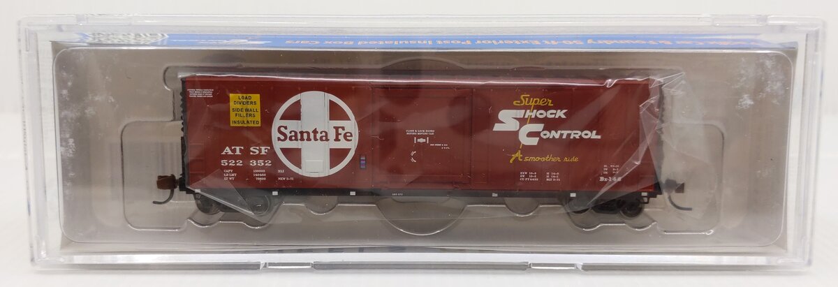 Wheels of Time 61112 N Scale ATSF 50' Insulated Boxcar #522352 LN/Box