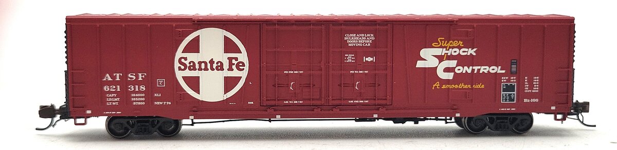 BLMA Models 18039 N Santa Fe 60' Super Shock Control Double Door Boxcar #621318