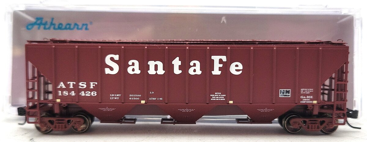 Athearn 25459 N Scale Santa Fe PS 4427 Covered Hopper #184426 LN/Box