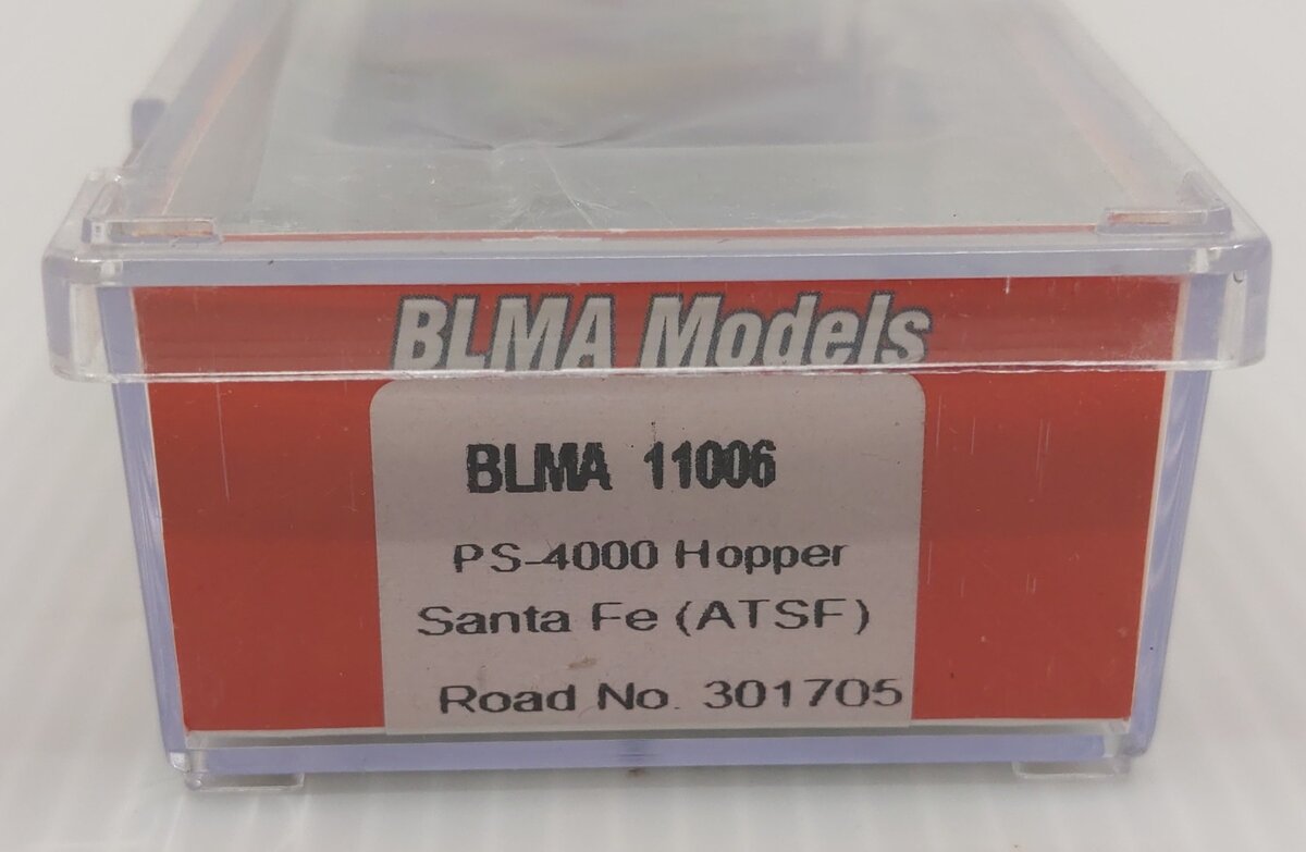 BLMA Models 11006 N Scale Santa Fe PS-4000 Covered Hopper #301705 LN/Box