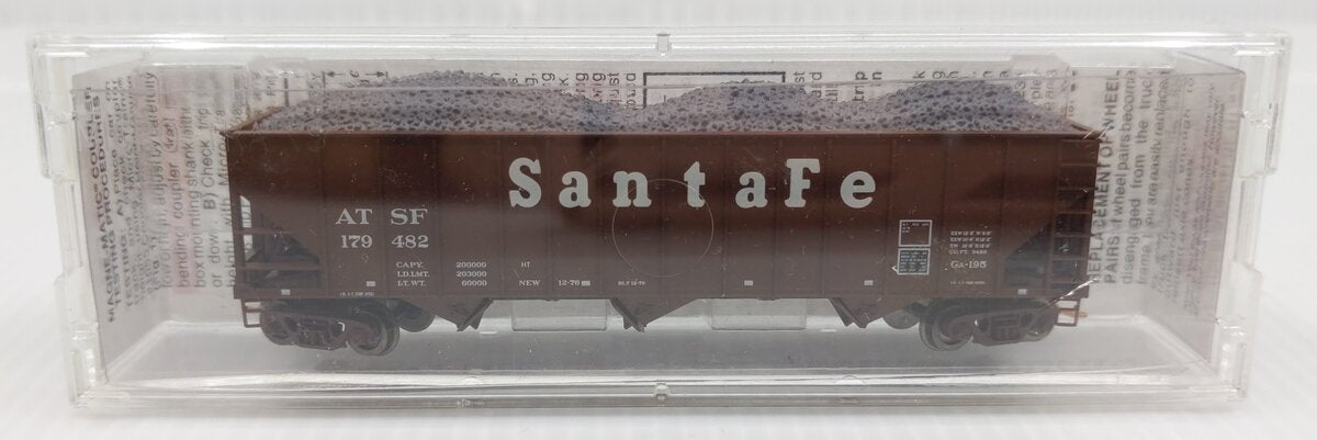 Micro-Trains 10800122 N ATSF 100 Ton 3-Bay Open Hopper w/Rib Sides #179482 LN/Box
