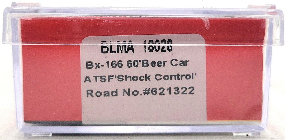 BLMA Models 18028 N Santa Fe Bx-166 60' Shock Control DD Boxcar #621322