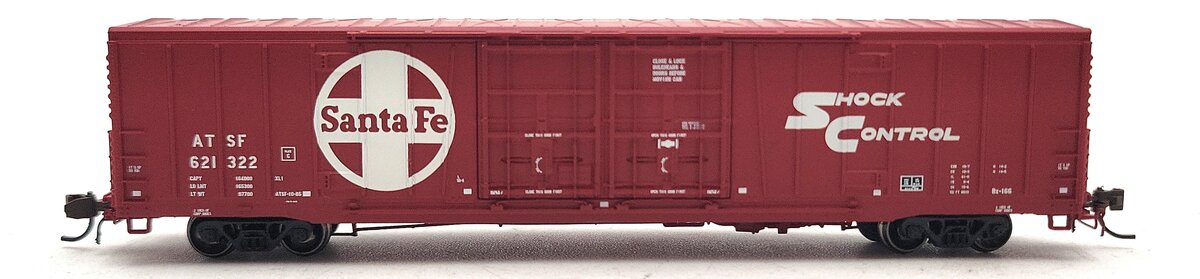 BLMA Models 18028 N Santa Fe Bx-166 60' Shock Control DD Boxcar #621322