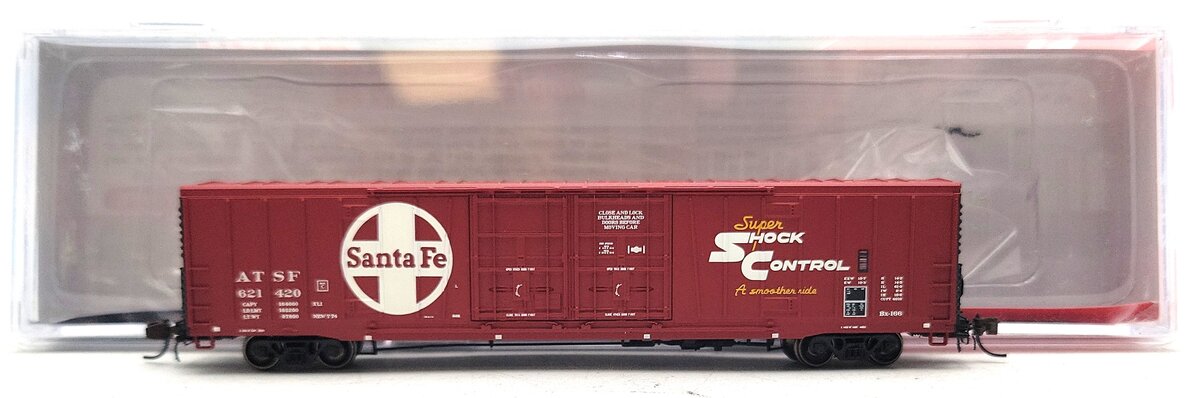 BLMA Models 18043 N Santa Fe Bx-166 60' Super Shock Control DD Boxcar #621420 LN/Box