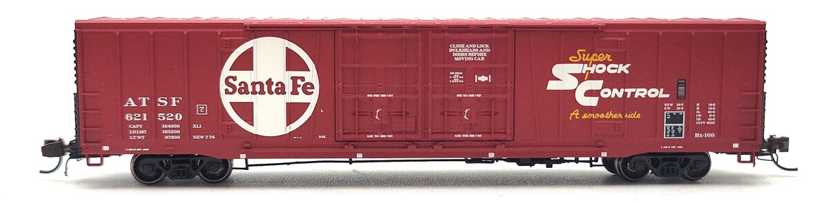 BLMA Models 18046 N Santa Fe 60' Shock Control Double Door Boxcar #621520