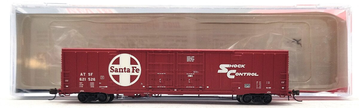 BLMA Models 18036 N Santa Fe Bx-166 60' Shock Control Double Door Boxcar #621526 LN/Box