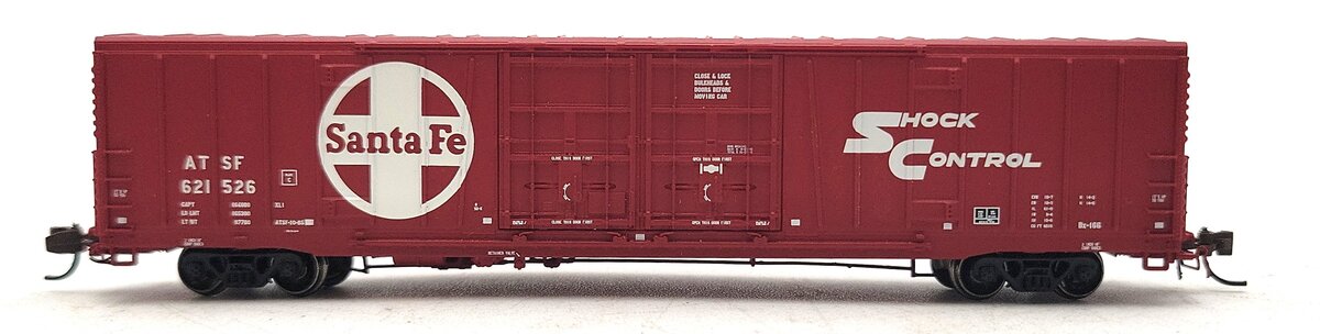 BLMA Models 18036 N Santa Fe Bx-166 60' Shock Control Double Door Boxcar #621526 LN/Box