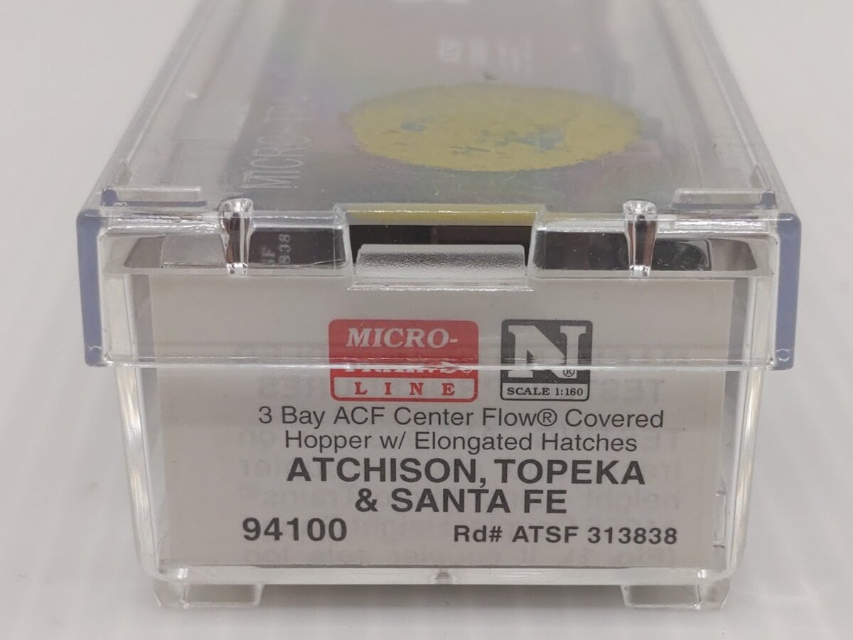 Micro-Trains 09400100 N Santa Fe 3-Bay ACF Center Flow Covered Hopper #313838 LN/Box