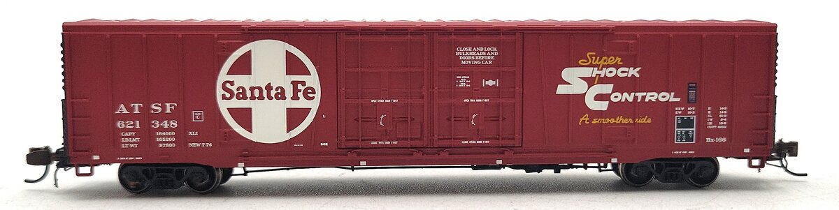 BLMA Models 18040 N Santa Fe 60' Super Shock Control Double Door Boxcar #621348