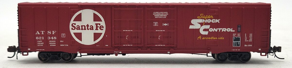 BLMA Models 18040 N Santa Fe 60' Super Shock Control Double Door Boxcar #621348
