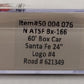 Atlas 50004076 N Santa Fe 24" Logo #4 BX-166 Box Car #621349 LN/Box
