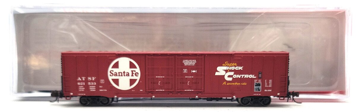 BLMA Models 18047 N Santa Fe Bx-166 60' Super Shock Control DD Boxcar #621533