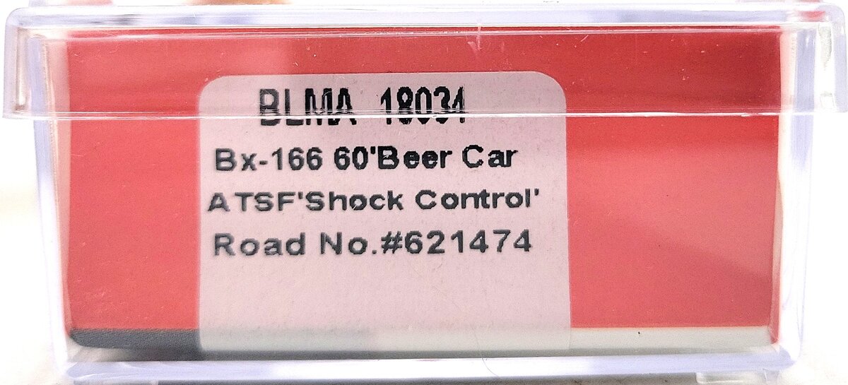 BLMA Models 18034 N Scale Santa Fe 60' Double Door Boxcar #621474 LN/Box