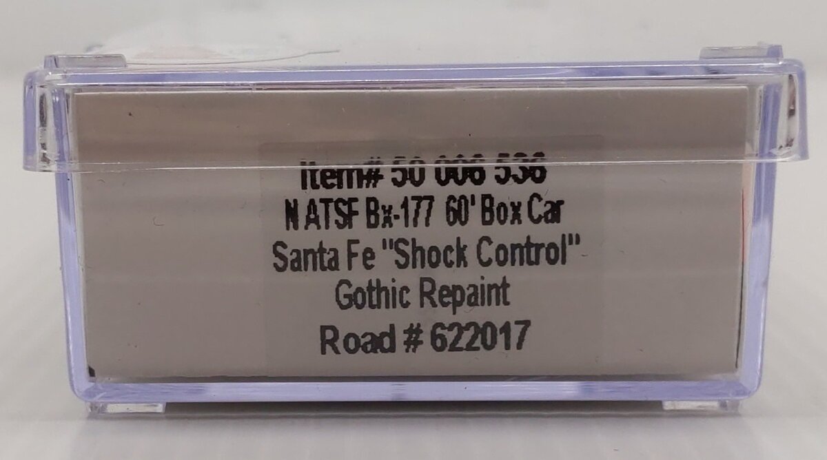Atlas 50006536 N SF "Shock Control" Gothic Repaint Master BX-177 Boxcar #622017 LN/Box