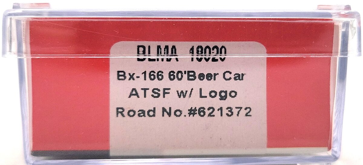BLMA Models 18020 N Santa Fe Bx-166 60' Double Door Boxcar w/Logo #621372 LN/Box