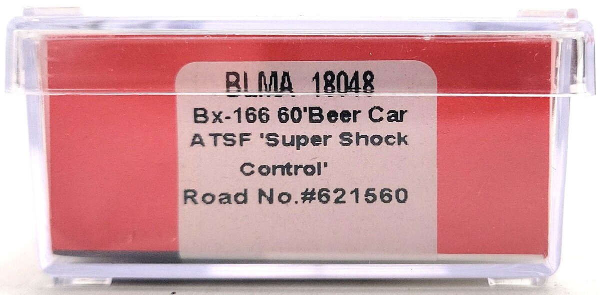 BLMA Models 18048 N Santa Fe Bx-166 60' Super Shock Control DD Boxcar #621560 LN/Box