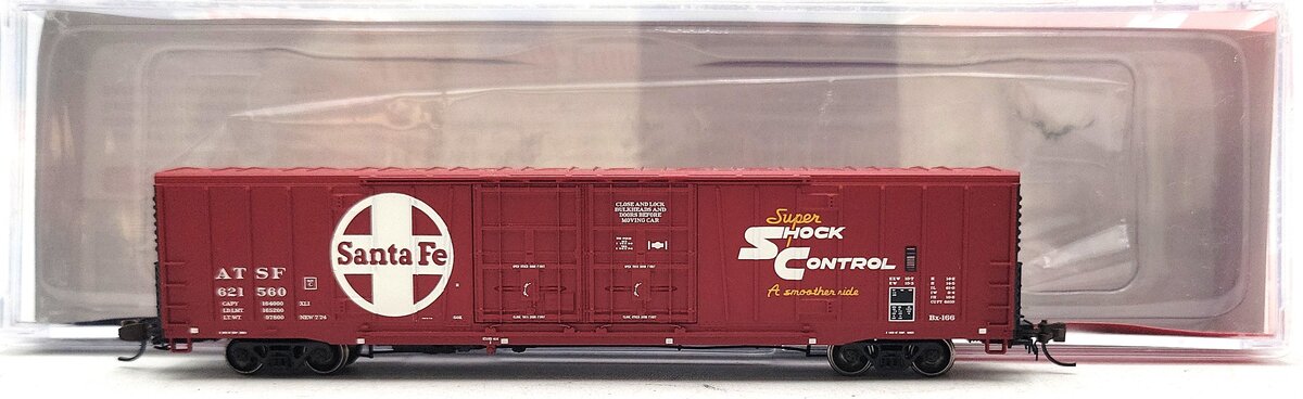 BLMA Models 18048 N Santa Fe Bx-166 60' Super Shock Control DD Boxcar #621560 LN/Box