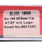BLMA Models 18006 N Santa Fe Bx-166 60' Double Door Beer Car Boxcar #621492 LN/Box