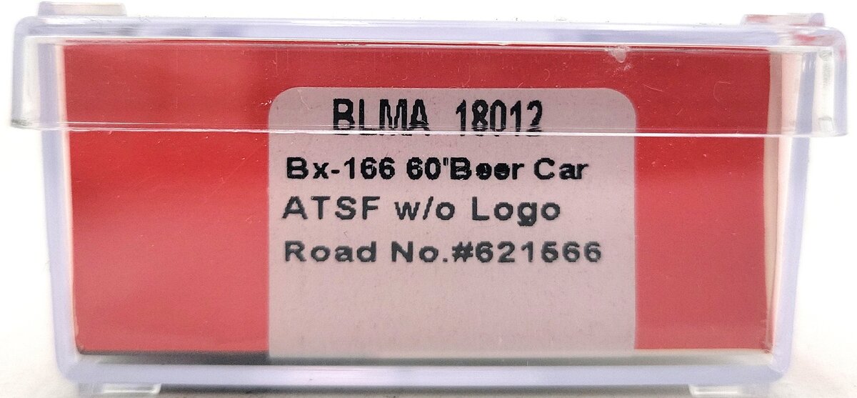 BLMA Models 18012 N Santa Fe Bx-166 60' Double Door Beer Car Boxcar #621566 LN/Box