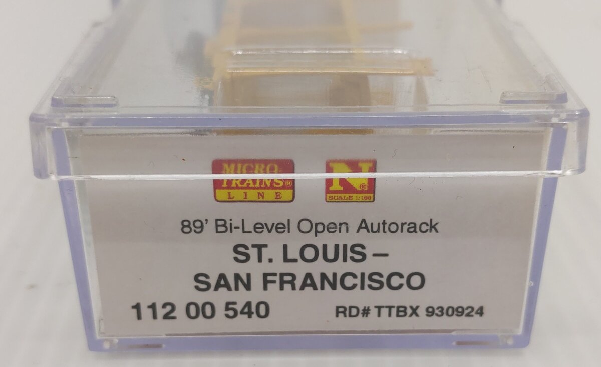 Micro Trains 11200540 N Frisco TBBX 89' Bi-Level Open Autorack #930924 LN/Box