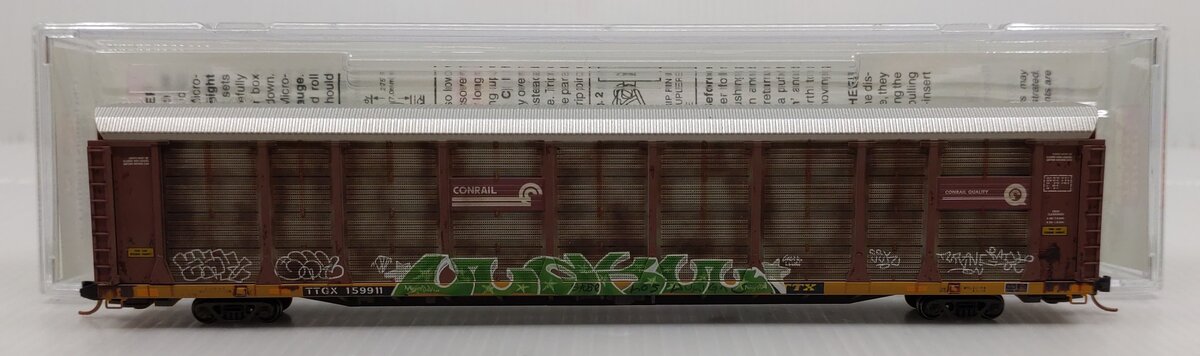 Micro-Trains 11144250 N Scale Conrail Weathered Christmas Graffiti Car LN/Box