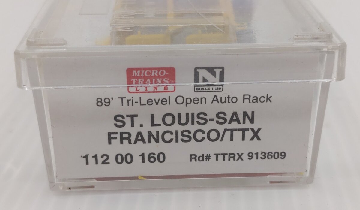 Micro-Trains 11200160 N Frisco/TTX 89' Tri-Level Open Auto Rack #913609 EX/Box