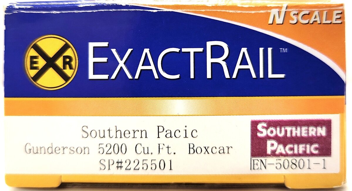 ExactRail EN-50801-1 N Southern Pacific Gunderson 5200 Cu. Ft. Boxcar #225501 LN/Box