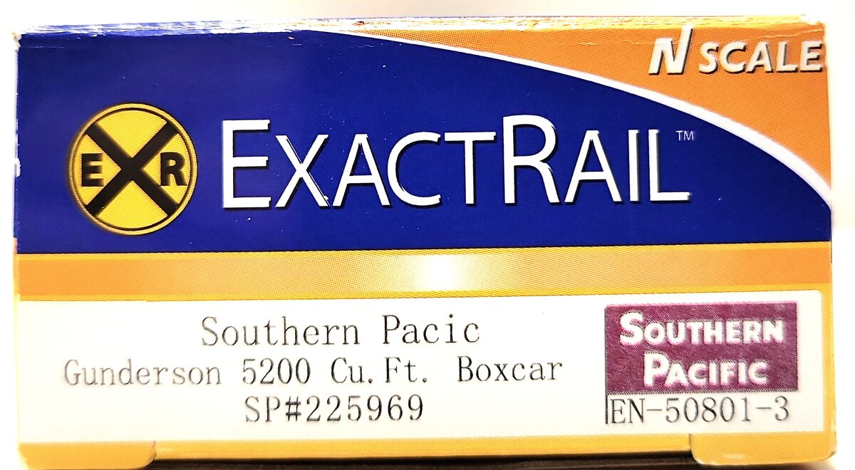 ExactRail EN-50801-3 N Southern Pacific Gunderson 5200 Cu. Ft. Boxcar #225969 LN/Box