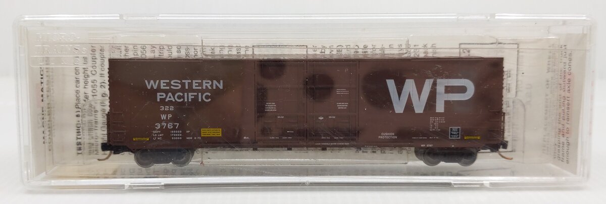 Micro-Trains 10200050 N WP 60' Excess Height Double Plug Door Boxcar #3767 LN/Box