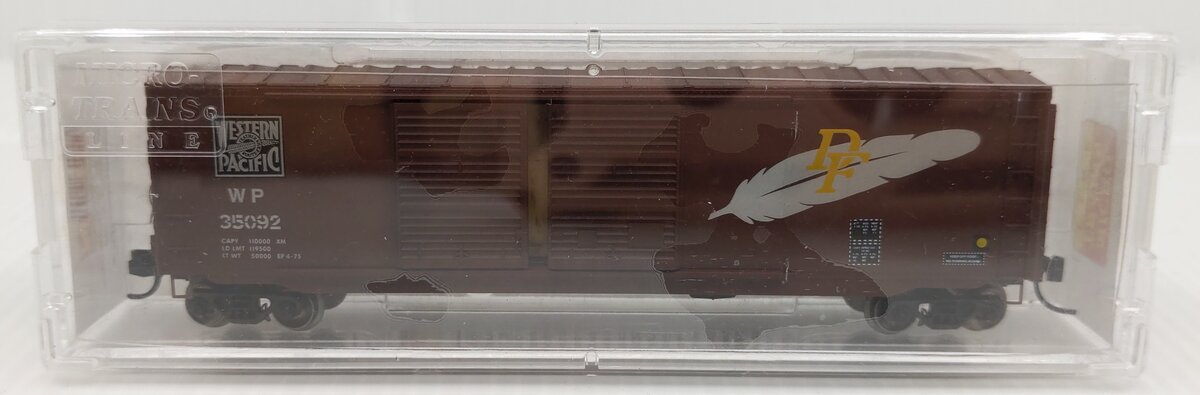Micro-Trains 03700150 N Western Pacific 50' Double Door Boxcar w/ Load #35092 LN/Box