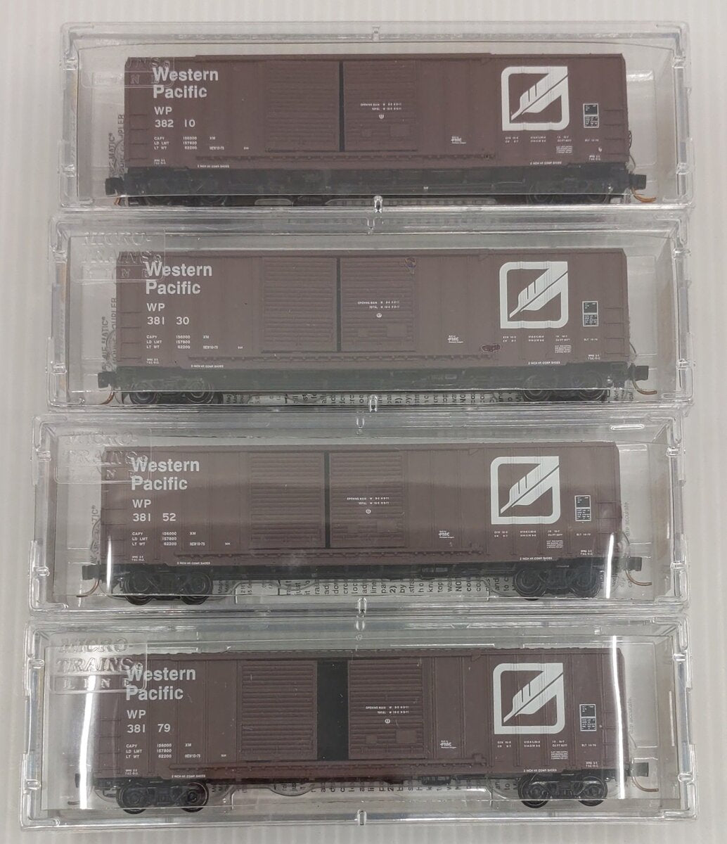 Micro-Trains 99300120 N Western Pacific Boxcar Runner (Pack of 4) LN/Box