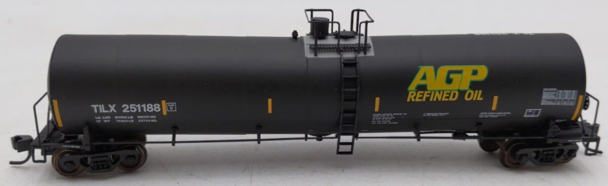Atlas 50000409 N Scale AGP Refined Oil Trinity 25,500 Gallon Tank Car #251188 EX/Box