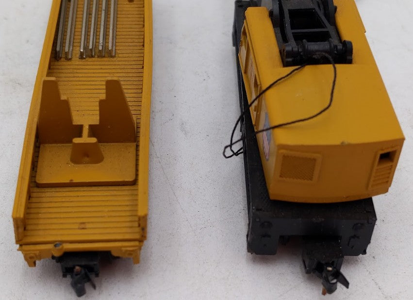 Con-Cor 001-602007 N Scale Union Pacific Crane #X-202A with Flatcar#X-202-B VG/Box