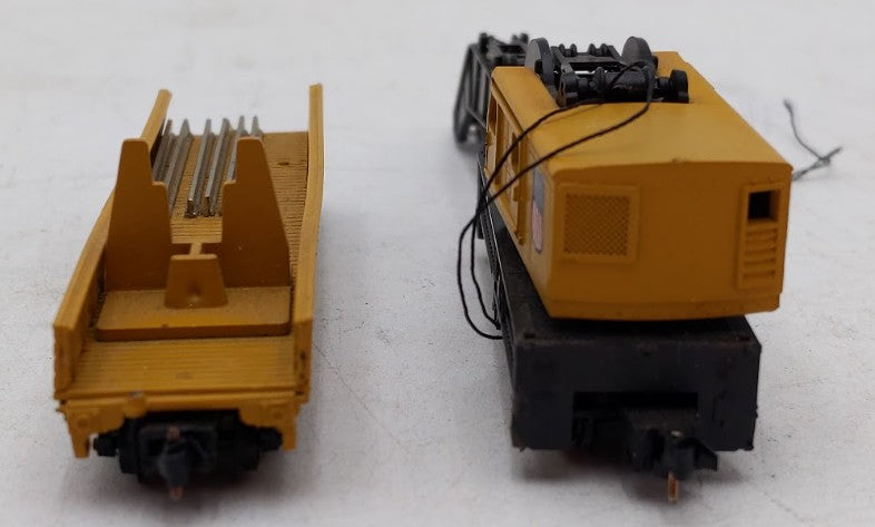 Con-Cor 001-602007 N Scale Union Pacific Crane #X-202A with Flatcar#X-202-B VG/Box