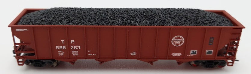 Trainworx Inc. 2403-16 N Scale MP 100-Ton 4-Bay Quad Hopper Car with Coal Load LN/Box