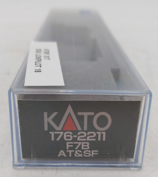 Kato 176-2211 N Santa Fe Warbonnet EMD F7 B-Unit Powered Diesel Locomotive w DCC EX/Box