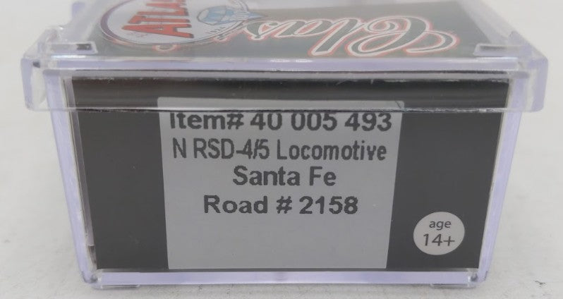 Atlas 40005493 N Scale Santa Fe Alco RSD4/5 Diesel Engine #2158 w DCC/Sound EX/Box