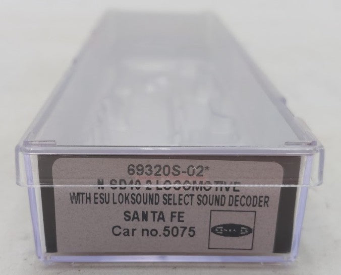 InterMountain 69320S-02 N Scale Santa Fe SD40-2 Diesel Loco #5075 w DCC & Sound EX/Box