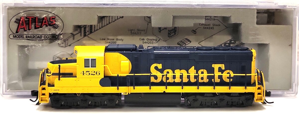 Atlas 54487 N Scale Santa Fe SD-24 Diesel Locomotive #4526 EX/Box