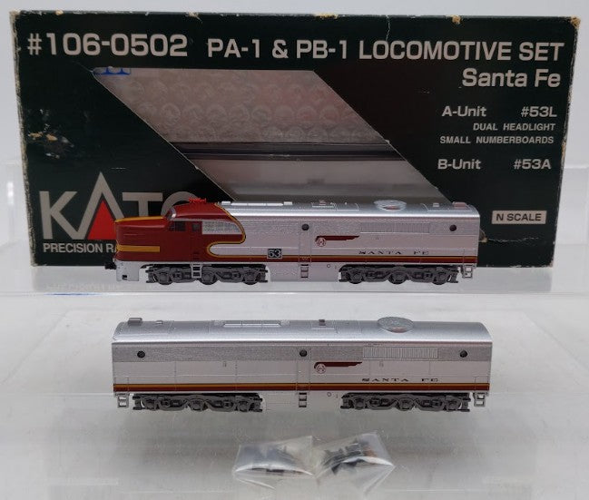 Kato 106-0502 N Scale Santa Fe A-B Diesel Locomotive Set with DCC LN/Box