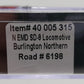 Atlas 40005315 N Scale BN EMD SD9 Diesel Locomotive #6198 with DCC/Sound LN/Box