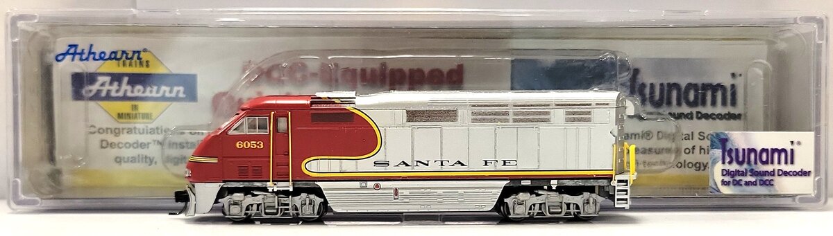 Athearn 23775 N Santa Fe F59PHI Diesel Locomotive #6053 w/ Sound & DCC LN/Box