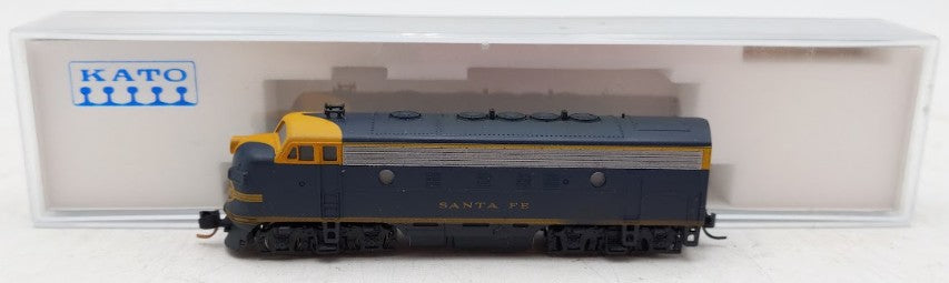 Weathered Kato N Scale Santa Fe EMD F7A Cigar Band Diesel Locomotive #235 EX
