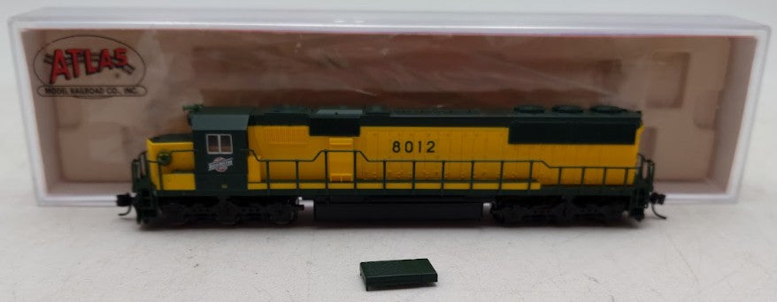 Atlas 49004 N Scale Chicago & North Western SD-60 Diesel Locomotive #8012 w DCC LN/Box