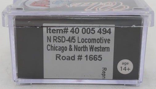 Atlas 40005494 N Scale Chicago & North Western RSD4/5 Diesel Engine #1665 EX/Box