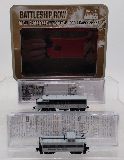 Micro-Trains 99321051 N Pearl Harbor Battleship Row Diesel & Caboose Set w/ DCC LN/Box