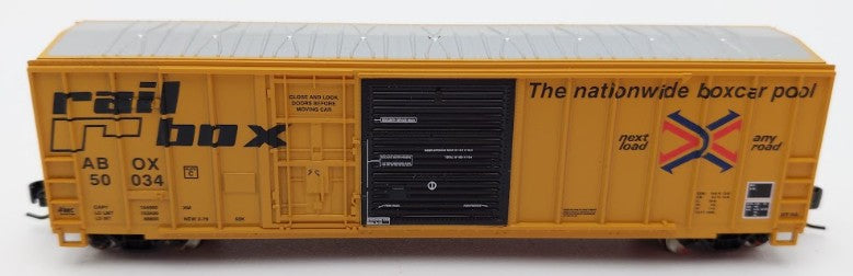 Athearn ATH24582 N Scale Railbox 50' FMC Ex-Post Combo Door Box Car #50034 EX/Box