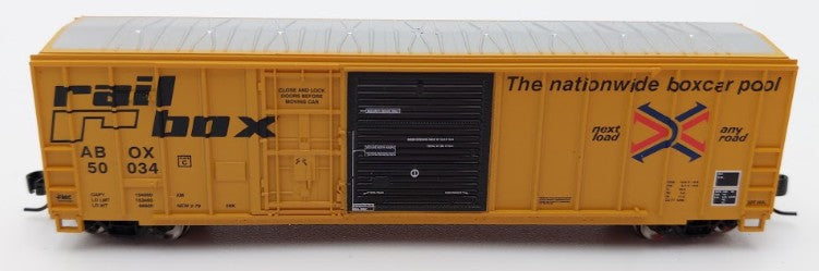 Athearn ATH24582 N Scale Railbox 50' FMC Ex-Post Combo Door Box Car #50034 EX/Box