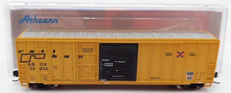 Athearn ATH24585 N Scale Railbox 50' FMC Ex-Post Combo Door Box Car #50035 EX/Box