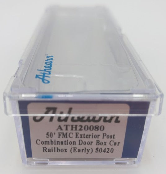 Athearn 20080 N Scale Railbox 50' FMC Ex-Post Combo Door Box Car #50420 VG/Box